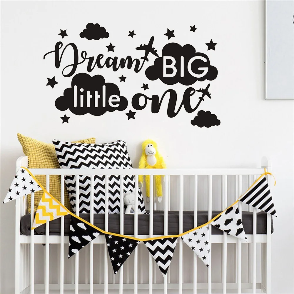 Quote Wall Decal, Dream Big Little One Decal, Baby Room Decor, Baby Boy Room Decor Plane Decal, Cloud and Star Wall Sticker
Quote Wall Decal, Dream Big Little One Decal, Baby Room Decor, Baby Boy Room Decor Plane Decal, Cloud and Star Wall Sticker