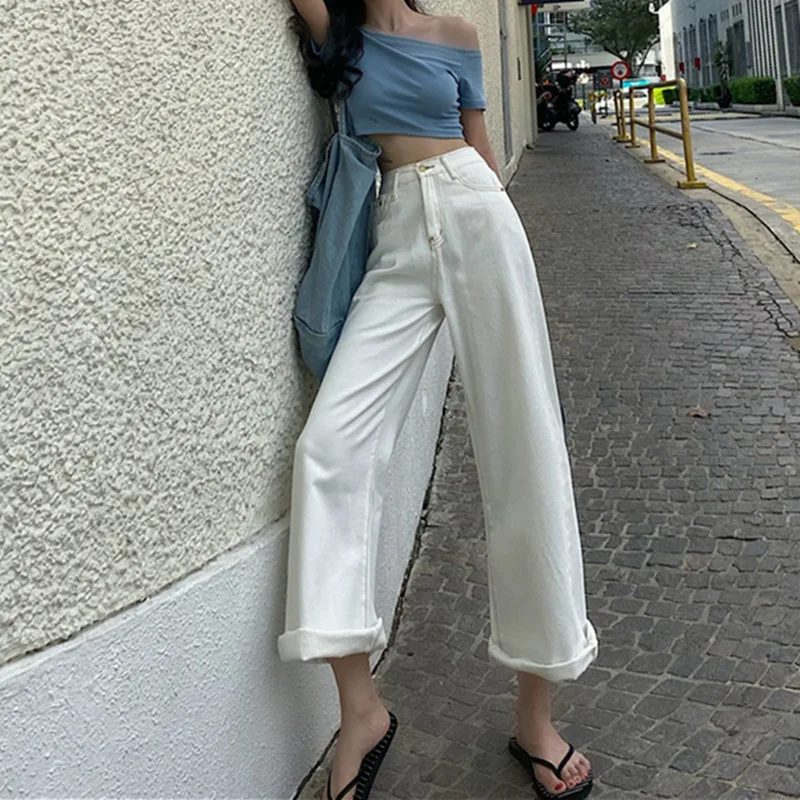 Woman Jeans High Waist Clothes Wide Leg Denim Clothing Streetwear Vintage Quality Fashion loose Straight Pants
Woman Jeans High Waist Clothes Wide Leg Denim Clothing Streetwear Vintage Quality Fashion loose Straight Pants