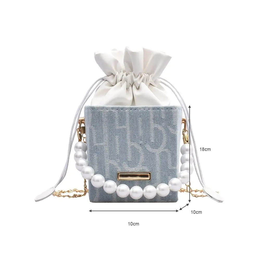 Fashion Square Box Drawstring Women Shoulder Bags Vintage PU Leather Female Pearl Chain Small Crossbody Handbags
Fashion Square Box Drawstring Women Shoulder Bags Vintage PU Leather Female Pearl Chain Small Crossbody Handbags