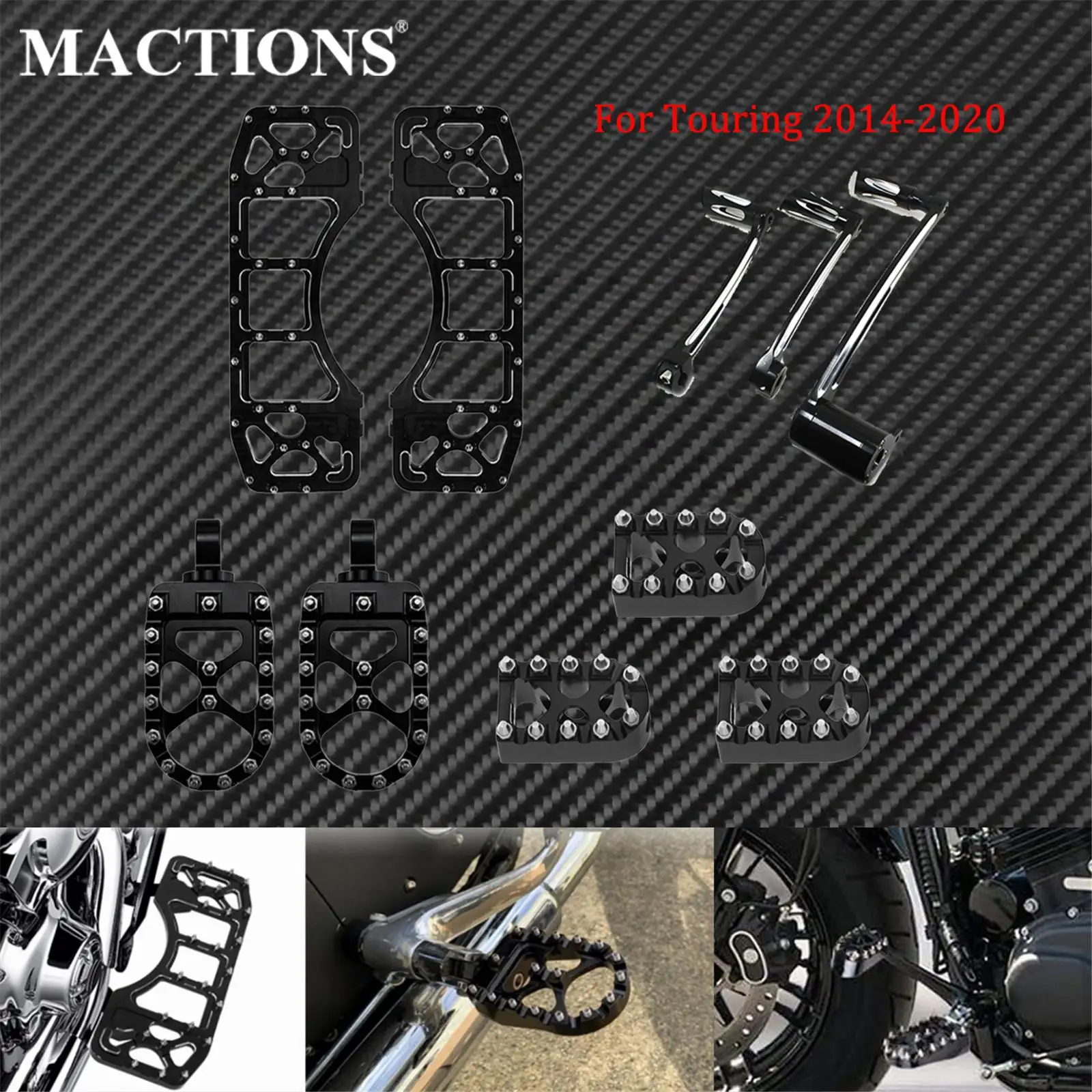 Motorcycle Driver Floorboards Rear Footpegs 3PC Shifter Pegs W/ Brake Arm Kit Shifter Lever Set For Harley Touring Trike 2014-20
Motorcycle Driver Floorboards Rear Footpegs 3PC Shifter Pegs W/ Brake Arm Kit Shifter Lever Set For Harley Touring Trike 2014-20