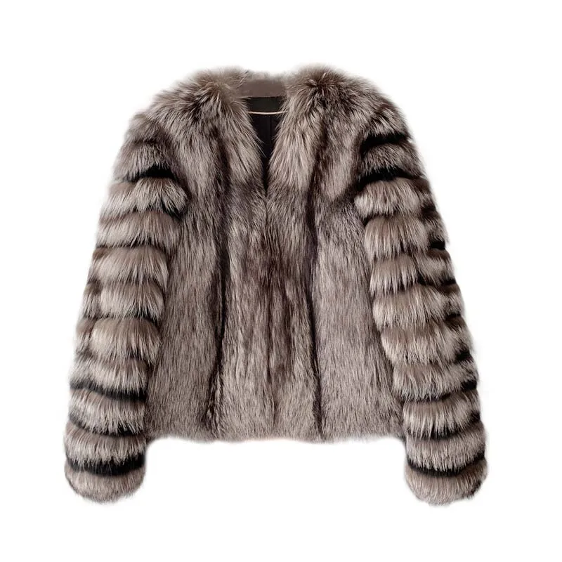 BFFUR 2020 New Winter Real Fur Coat Women Fashion Silver Fox Ins Natural color Luxury Striped Cut Sleeves Overcoat Ladies Street
BFFUR 2020 New Winter Real Fur Coat Women Fashion Silver Fox Ins Natural color Luxury Striped Cut Sleeves Overcoat Ladies Street