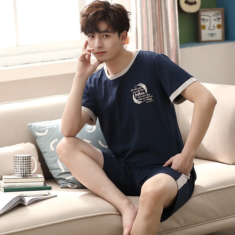 2020 Summer New Men Pajamas Modal Cotton Casual Sports Short-Sleeved Pullover Wear Leisure outdoor home pajams
2020 Summer New Men Pajamas Modal Cotton Casual Sports Short-Sleeved Pullover Wear Leisure outdoor home pajams