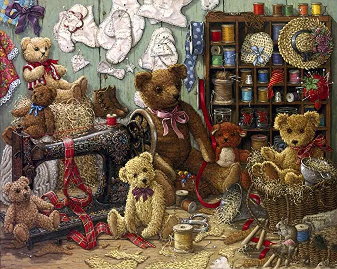 Full Square/Round Drill 5DDIY Diamond Painting "Sewing Machine Bear" 3D Cartoon Rhinestone Embroidery Cross Stitch 5D Home Decor
Full Square/Round Drill 5DDIY Diamond Painting "Sewing Machine Bear" 3D Cartoon Rhinestone Embroidery Cross Stitch 5D Home Decor