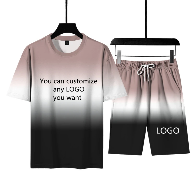Summer Casual Men's short sleeve Can Custom LOGO Print Men's T-shirt High Quality Cotton Men's T-shirt + shorts two-piece suit
Summer Casual Men's short sleeve Can Custom LOGO Print Men's T-shirt High Quality Cotton Men's T-shirt + shorts two-piece suit