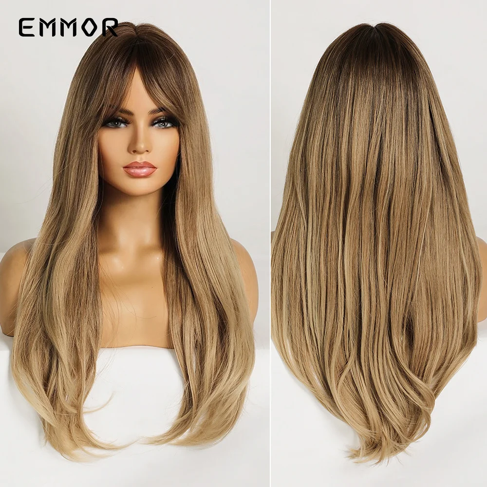 Emmor Long Natural Middle Part Synthetic Wig for Women Fake Hair Heat Resistant Brown Blonde Cosplay Wigs with Bangs
Emmor Long Natural Middle Part Synthetic Wig for Women Fake Hair Heat Resistant Brown Blonde Cosplay Wigs with Bangs
