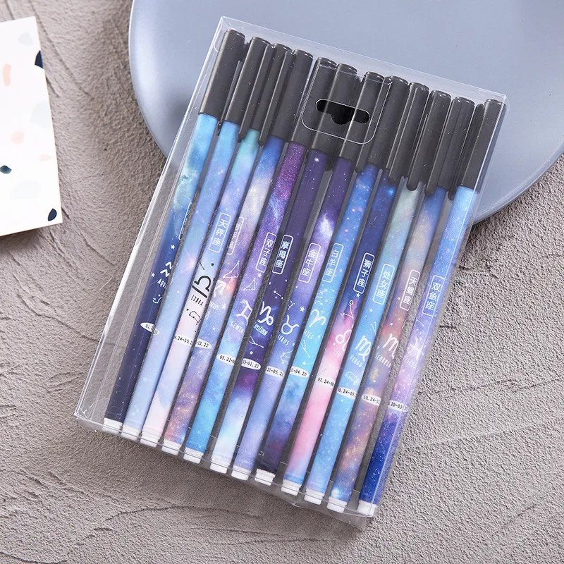 12 шт./компл. милые гелевые ручки 0,5 мм, черные чернила, кавайные пластиковые ручки звездное небо, карандаш для письма, офиса, школы, канцелярск...
12 шт./компл. милые гелевые ручки 0,5 мм, черные чернила, кавайные пластиковые ручки звездное небо, карандаш для письма, офиса, школы, канцелярск...