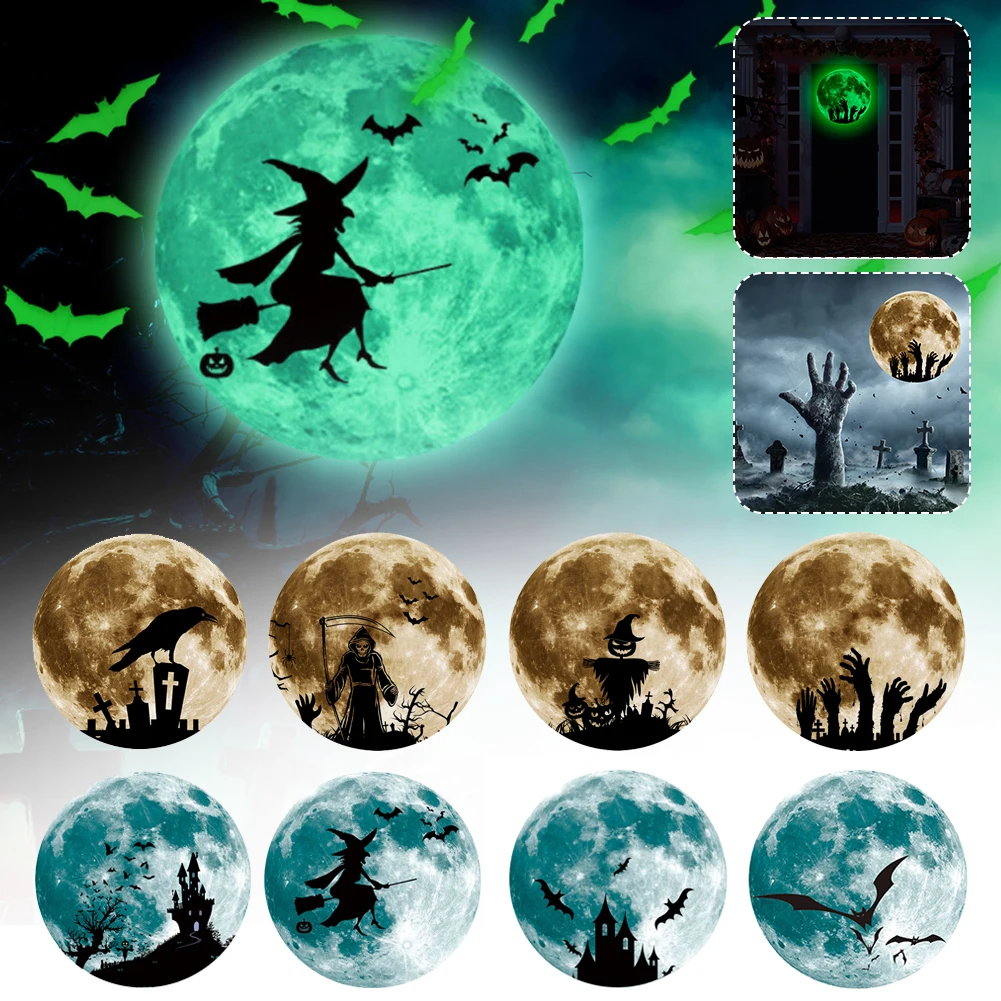 30cm/12inch Halloween Moon Wall Sticker Non-toxic Waterproof Glow In Dark Ghost Pumpkin Luminous Moon Stickers Room Decoration
30cm/12inch Halloween Moon Wall Sticker Non-toxic Waterproof Glow In Dark Ghost Pumpkin Luminous Moon Stickers Room Decoration