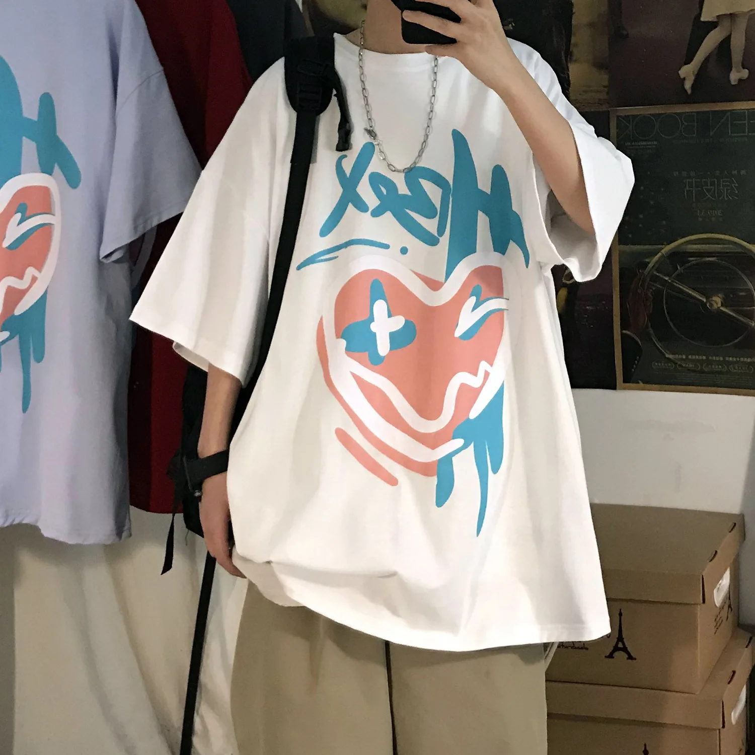 2021 New Men's Doodle T-Shirt Short Sleeve Simple And Easy To Match Summer Half Sleeve Top Lnstagram Trend Popular Logo Five-Qua
2021 New Men's Doodle T-Shirt Short Sleeve Simple And Easy To Match Summer Half Sleeve Top Lnstagram Trend Popular Logo Five-Qua