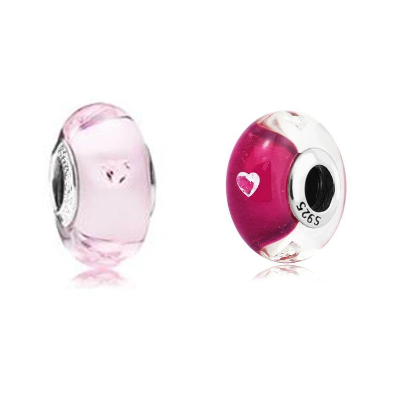 Cerise Heart Glass Clear CZ Murano Original 925 Silver Beads For Jewelry Making Fits Beaded Chain Bracelets Fashion Female
Cerise Heart Glass Clear CZ Murano Original 925 Silver Beads For Jewelry Making Fits Beaded Chain Bracelets Fashion Female