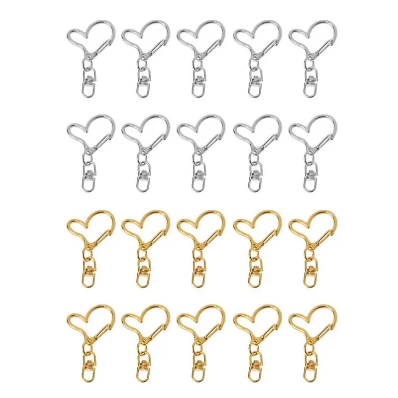 10Pcs DIY Metal Heart Keychain Swivel Lobster Clasp Snap Hook Jewelry Findings
10Pcs DIY Metal Heart Keychain Swivel Lobster Clasp Snap Hook Jewelry Findings