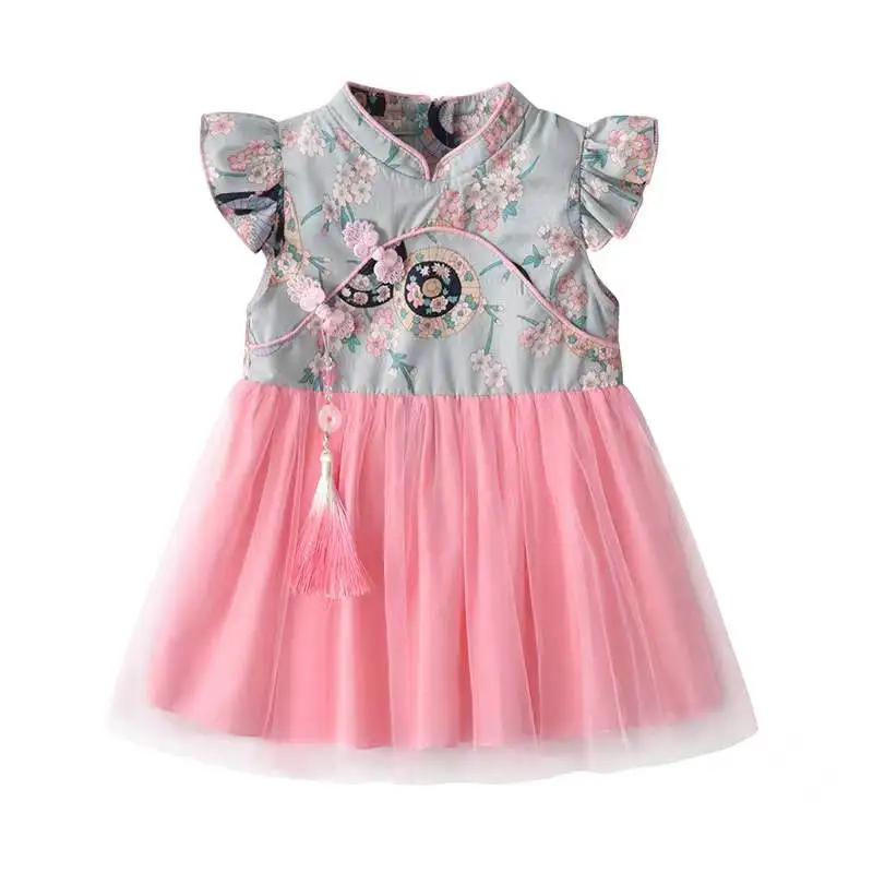 2022 Chinese Elegant Clothing Girl's Pink Dress Lace Sleeveless Cheongsam Fashion Dress For Baby Girl Kids Party
2022 Chinese Elegant Clothing Girl's Pink Dress Lace Sleeveless Cheongsam Fashion Dress For Baby Girl Kids Party