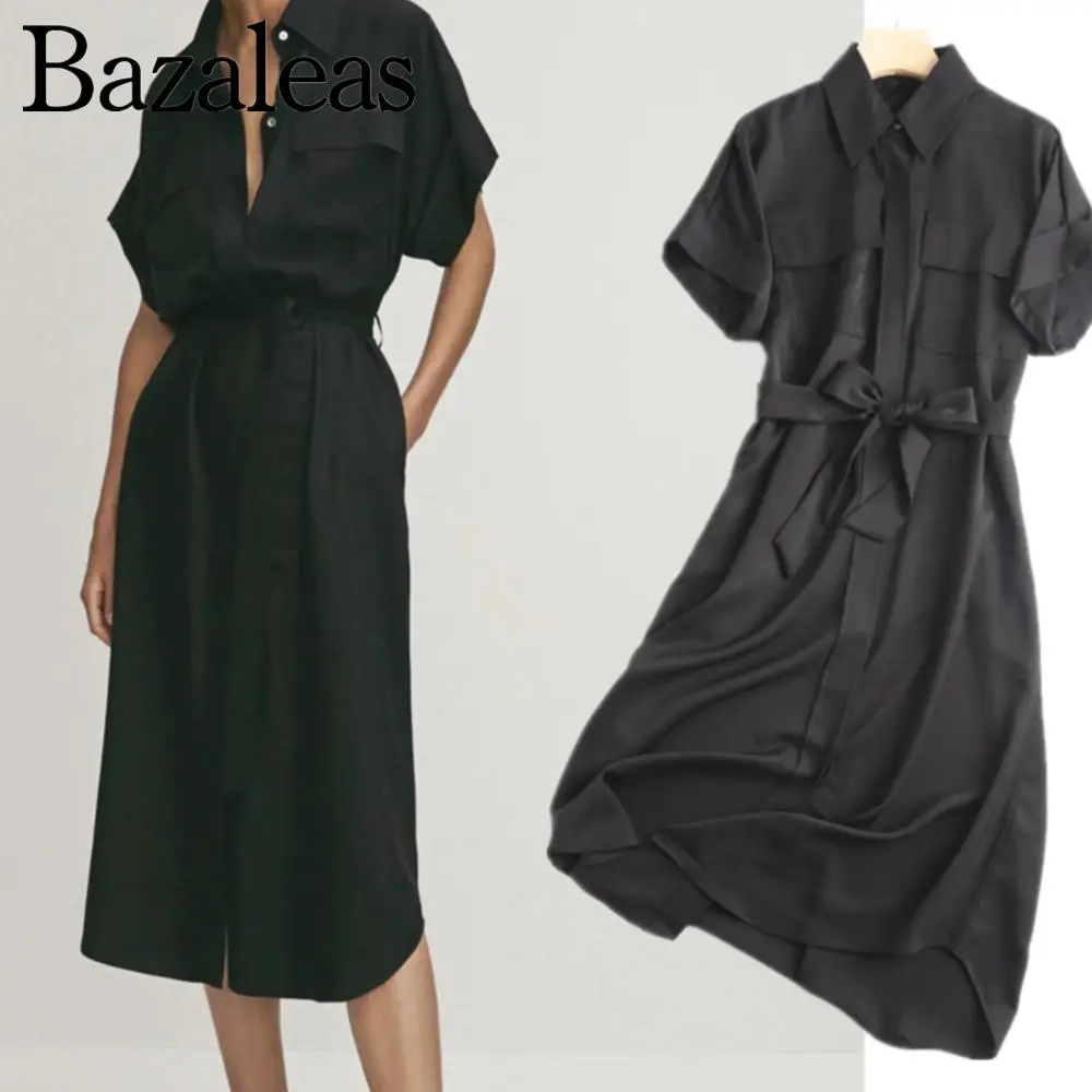 Bazaleas 2021, платья для вечеринок, платья для женщин, вечернее платье, женское черное простое летнее платье 
Bazaleas 2021, платья для вечеринок, платья для женщин, вечернее платье, женское черное простое летнее платье