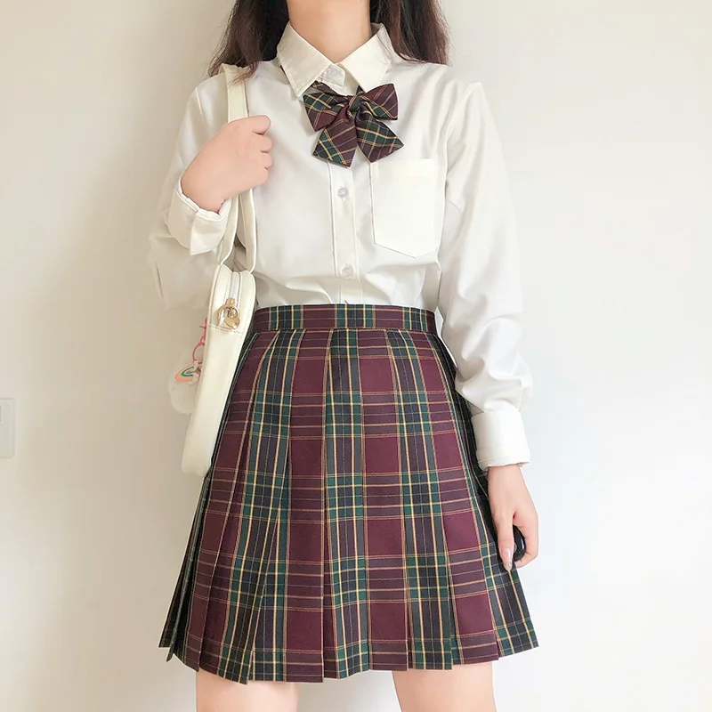 Sets Women Shirt Pleated Skirt Suits Summer Autumn Sweet Kawaii A-line Plaid Skirts Japanese School Uniform Skirts for Girl Suit
Sets Women Shirt Pleated Skirt Suits Summer Autumn Sweet Kawaii A-line Plaid Skirts Japanese School Uniform Skirts for Girl Suit