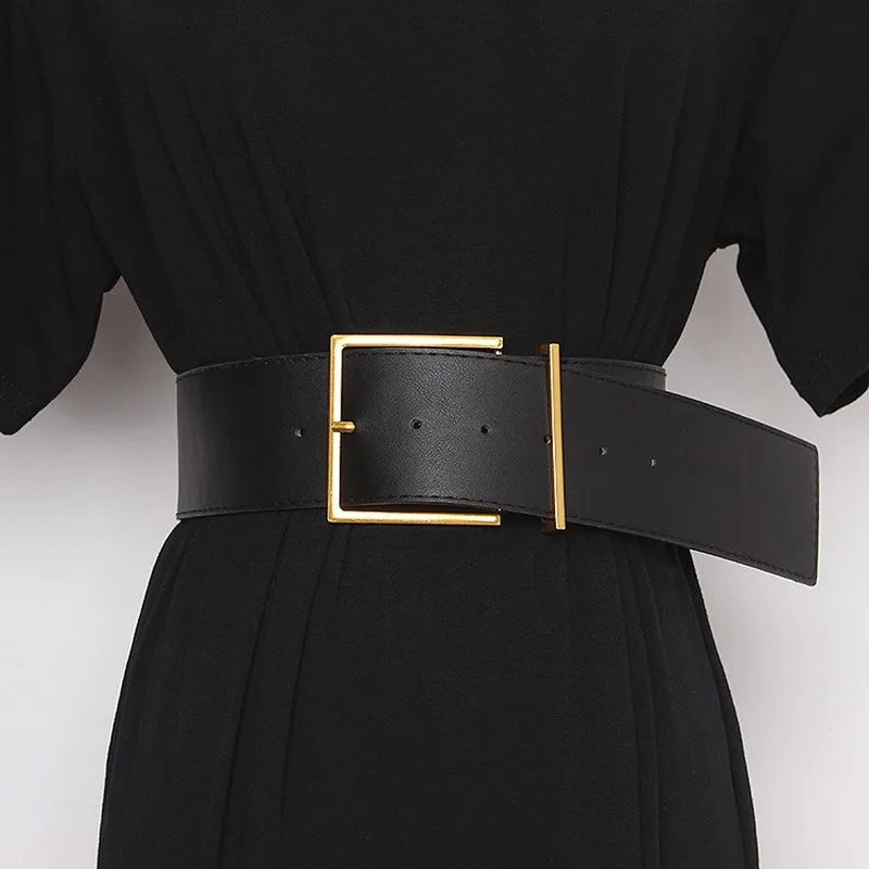 Fashion Square Buckle Ladies Wide Pu Leather Belt Women's Luxury Design High Quality Female Casual Waist Corset Belt for Dress
Fashion Square Buckle Ladies Wide Pu Leather Belt Women's Luxury Design High Quality Female Casual Waist Corset Belt for Dress