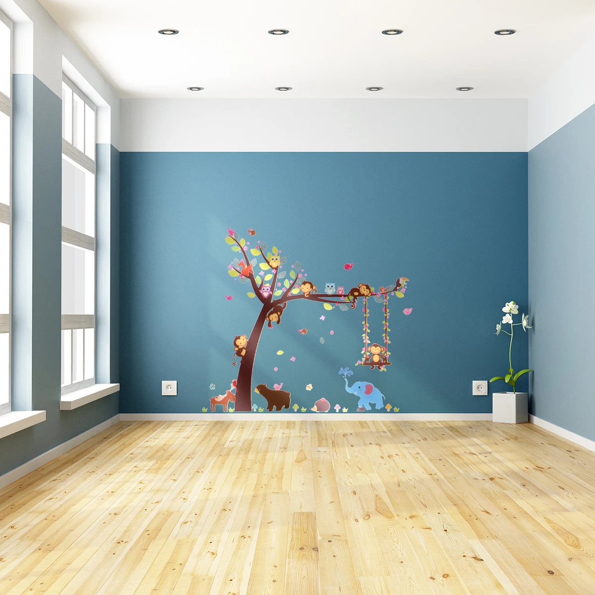 30*90cm Forest Animals Wall Sticker Cartoon Monkey Bear Tree for Kids Room Wallpaper Bedroom Decoration Poster DIY Stickers
30*90cm Forest Animals Wall Sticker Cartoon Monkey Bear Tree for Kids Room Wallpaper Bedroom Decoration Poster DIY Stickers