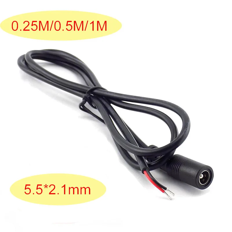 0.25M/0.5M/1M Power Cable Extension 12V DC Female Power Cable 12V 22AWG CCTV Adapter Connector Cable 5.5*2.1mm DC Power Plug
0.25M/0.5M/1M Power Cable Extension 12V DC Female Power Cable 12V 22AWG CCTV Adapter Connector Cable 5.5*2.1mm DC Power Plug