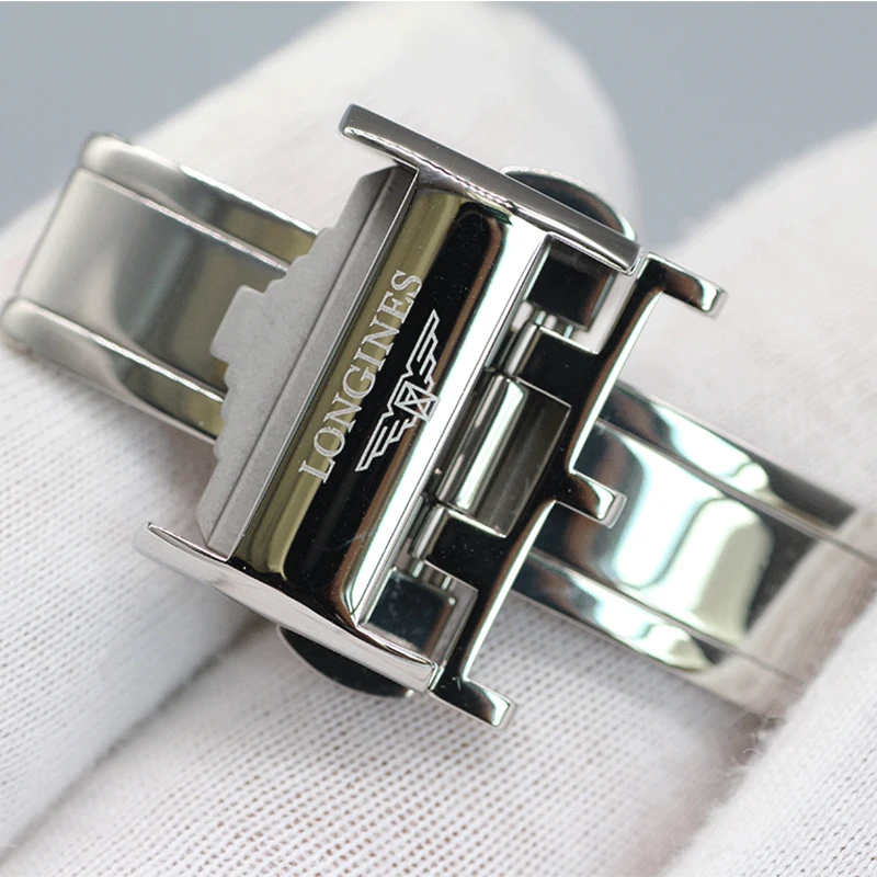 Original Longines buckle belt butterfly buckle master crocodile leather strap buckle double button butterfly buckle moon phase f
Original Longines buckle belt butterfly buckle master crocodile leather strap buckle double button butterfly buckle moon phase f