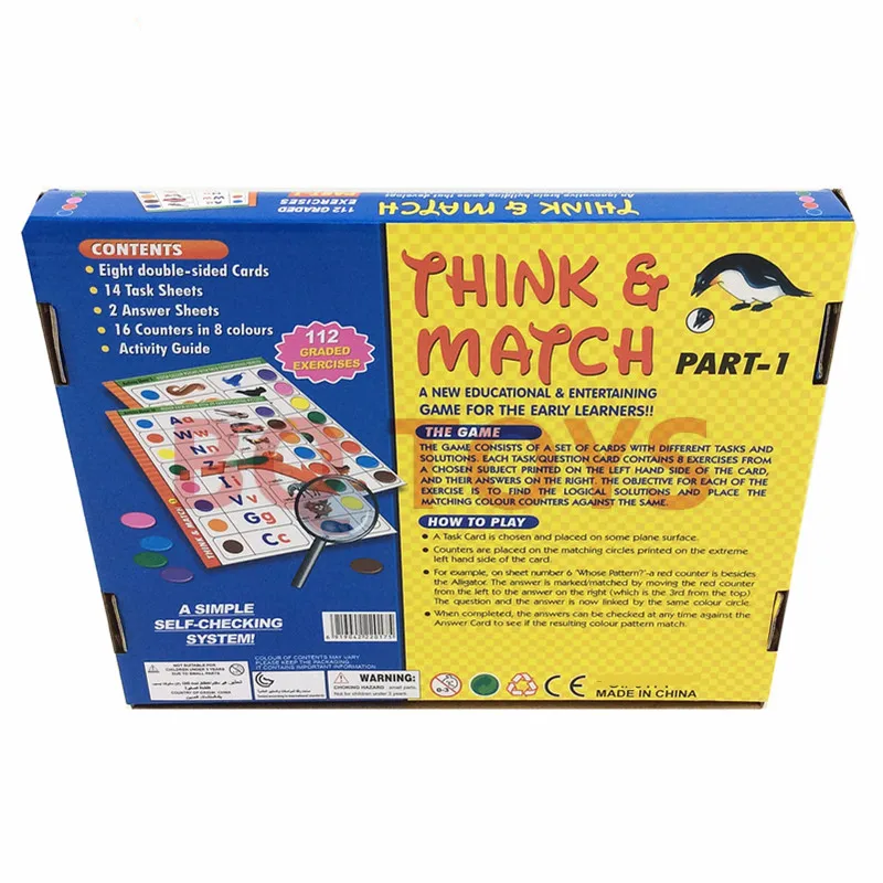 think and MATCH GAME early education puzzle children's logic thinking game pattern modeling animal word pair to see toys
think and MATCH GAME early education puzzle children's logic thinking game pattern modeling animal word pair to see toys