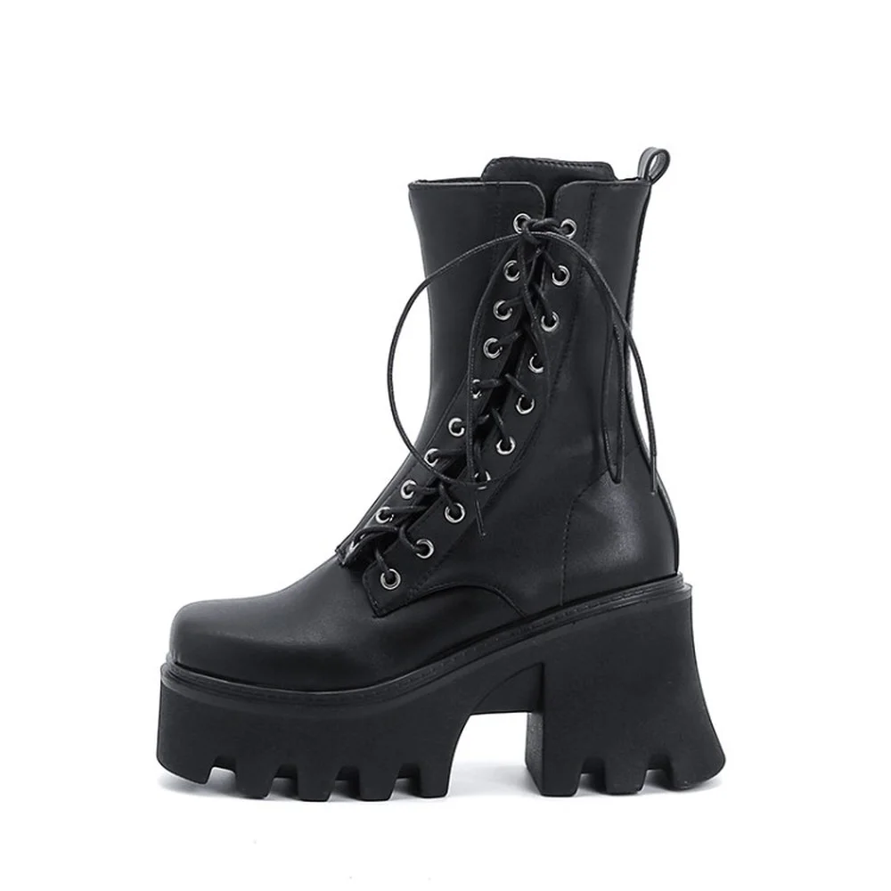 Womens Rivet Belt Lace Up Platform Ankle Boots Chunky High Heel Shoes Punk Motorcycle Black Plus Big Size NEW 2022 SONDR
Womens Rivet Belt Lace Up Platform Ankle Boots Chunky High Heel Shoes Punk Motorcycle Black Plus Big Size NEW 2022 SONDR