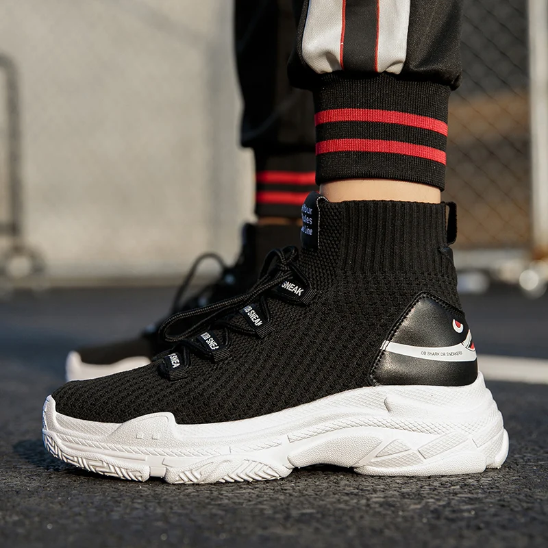 New Style Shark Logo Sneakers Women Men Knit Upper Breathable Sport Shoes Chunky Shoes High Top Running Shoes For Man Size 35-47
New Style Shark Logo Sneakers Women Men Knit Upper Breathable Sport Shoes Chunky Shoes High Top Running Shoes For Man Size 35-47