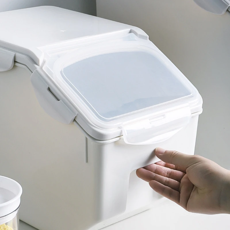10kg Rice Storage Box with Seal Locking Lid Food Sealed Grain Container Portable Organizer for Kitchen utensils
10kg Rice Storage Box with Seal Locking Lid Food Sealed Grain Container Portable Organizer for Kitchen utensils