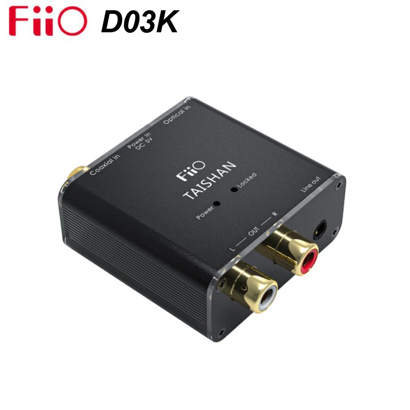 FiiO D03K Digital Audio Decoder MS8416T Receive chip MS4344 DAC Chip Coaxial Optical input 192kHz/24bit RCA/3.5mm output | Электроника