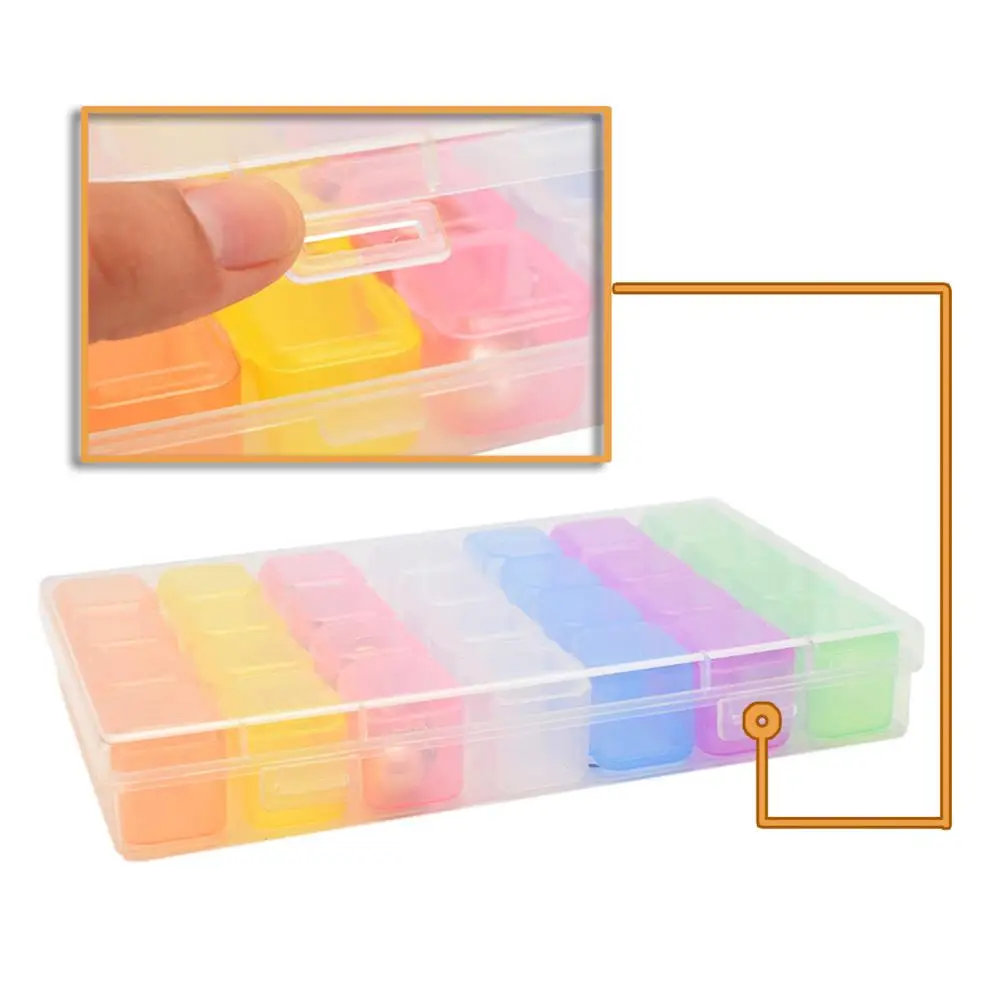 28 Lattices Transparent Medicine Pill Box Case Earrings Rings Storage Container New
28 Lattices Transparent Medicine Pill Box Case Earrings Rings Storage Container New
