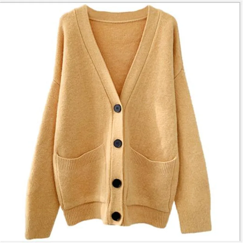 2020 New Spring Women Sweater Cardigan Long Sleeve Knitted Coat Lady Button Large Pockets Knitted Shirts Jumper Pull Femme H299
2020 New Spring Women Sweater Cardigan Long Sleeve Knitted Coat Lady Button Large Pockets Knitted Shirts Jumper Pull Femme H299
