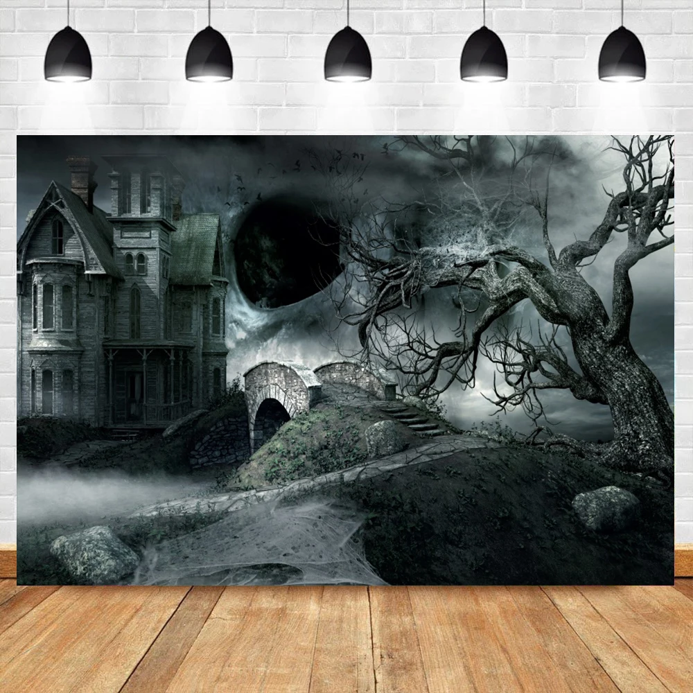 Фон для фотосъемки на Хэллоуин с изображением темного замка каменной мостика черной ночной сцены для детской портретной съемки фон для фот...
Фон для фотосъемки на Хэллоуин с изображением темного замка каменной мостика черной ночной сцены для детской портретной съемки фон для фот...