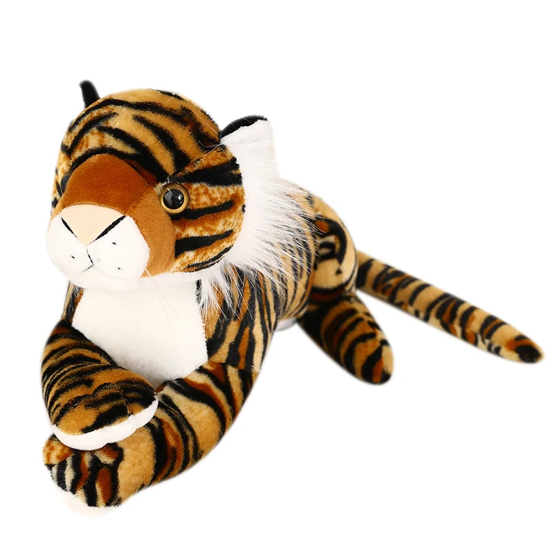 

Хорошая 30 см-60 см реальной жизни лежа тигр плюшевые игрушки Моделирование коричневый Kawaii Плюшевые игрушки для детей куклы подарки на Рождес...