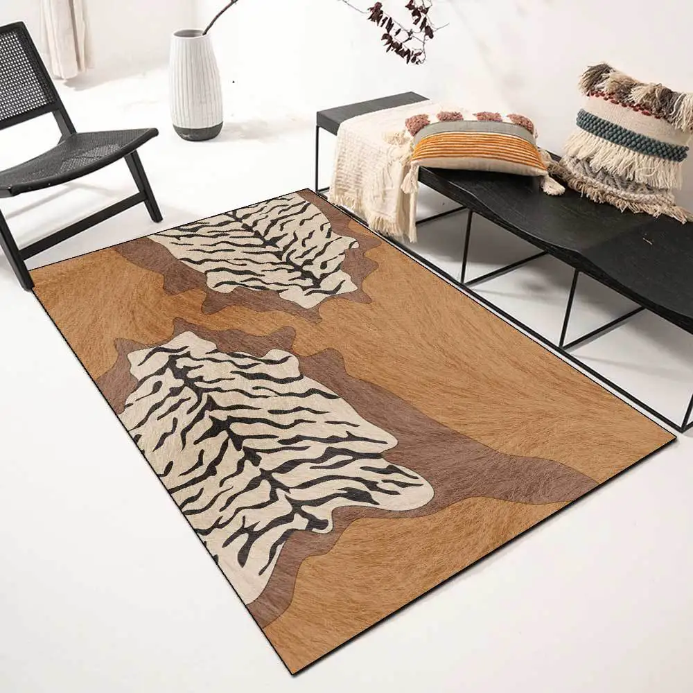 

Cartoon Child Tiger lion 3D Printing Carpets For Living Room Bedroom Area Rugs Soft flannel Antiskid Kids Room Crawl Floor Mats