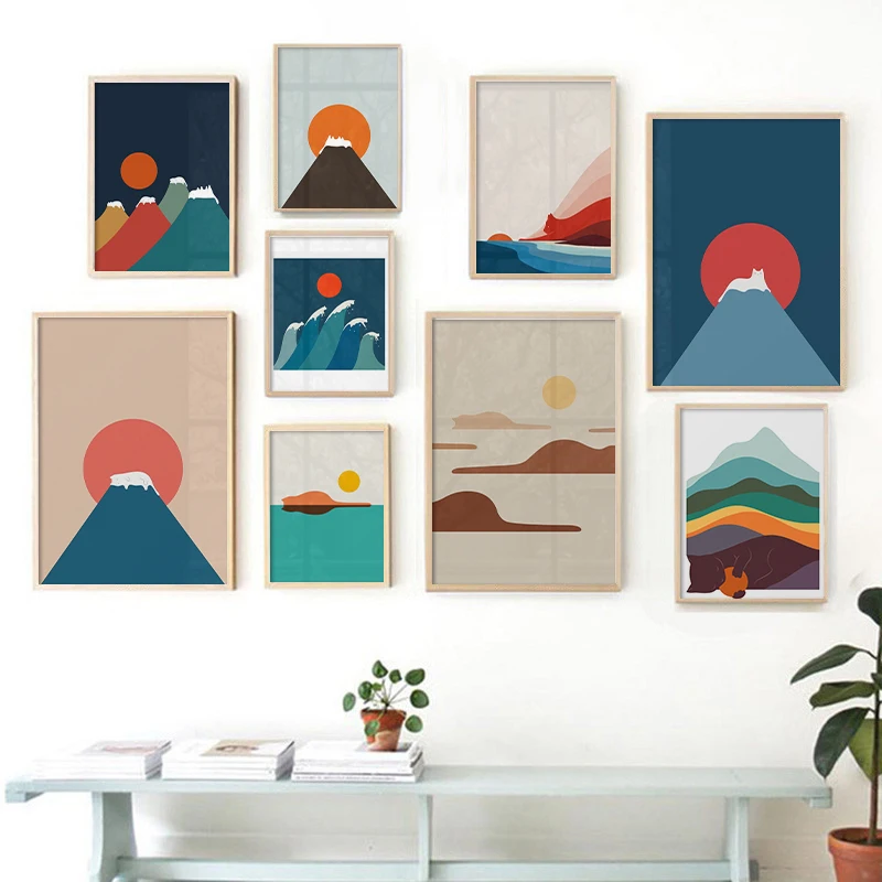 Nordic Abstract Creative Mountain Landscape Canvas Painting Cat Theme Art Print and Poster Wall Picture for Living Room Decor
Nordic Abstract Creative Mountain Landscape Canvas Painting Cat Theme Art Print and Poster Wall Picture for Living Room Decor