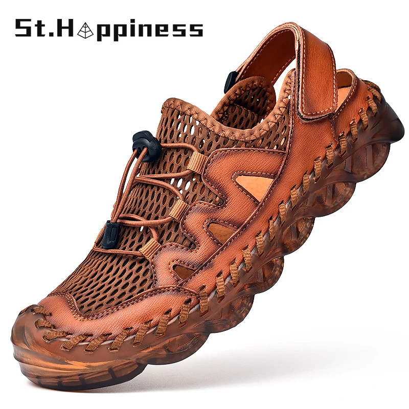 2021 New Summer Leather Men's Sandals Handmade Classic Slippers Walking Beach Sandals Fashion Outdoor Roman Sandals Big Size 46
2021 New Summer Leather Men's Sandals Handmade Classic Slippers Walking Beach Sandals Fashion Outdoor Roman Sandals Big Size 46