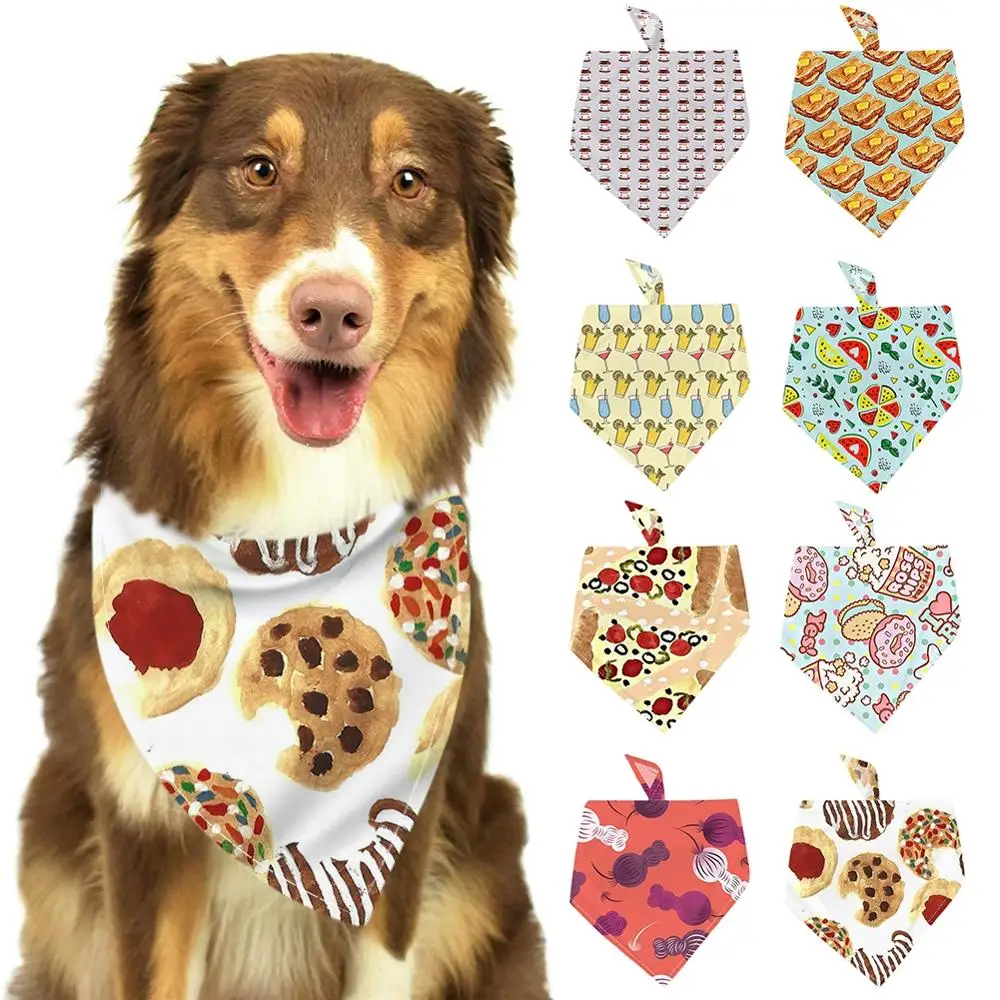 Pet Dog Cat Triangle Bandana Neckerchief Cute Cartoon Food Pattern Soft Fabric Saliva Scarf Collar Pet Accessories Supplies
Pet Dog Cat Triangle Bandana Neckerchief Cute Cartoon Food Pattern Soft Fabric Saliva Scarf Collar Pet Accessories Supplies