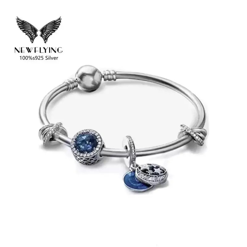 100% 925 Sterling Silver flat bottom Bracelet star series Snake Chain Charm Bracelet is suitable for the charm of women's DIY je
100% 925 Sterling Silver flat bottom Bracelet star series Snake Chain Charm Bracelet is suitable for the charm of women's DIY je