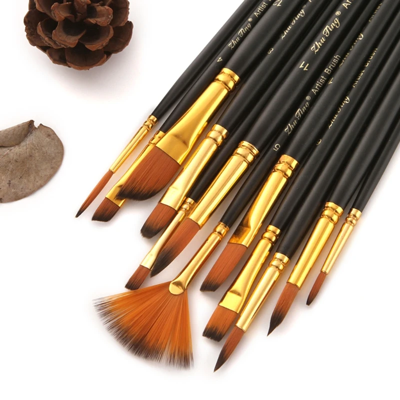 12pcs Nylon Hair Wooden Handle Watercolor Paint Brush Pen Set for DIY Oil Acrylic Painting Art Paint Brushes wholesales
12pcs Nylon Hair Wooden Handle Watercolor Paint Brush Pen Set for DIY Oil Acrylic Painting Art Paint Brushes wholesales