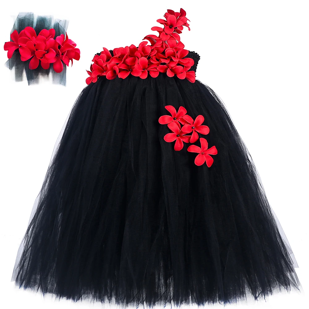 Black & Red Flower Fairy Tutu Dress Single Shoulder Kids Princess Dress Ball Gown Girls Perform Wedding Party Formal Tulle Dress
Black & Red Flower Fairy Tutu Dress Single Shoulder Kids Princess Dress Ball Gown Girls Perform Wedding Party Formal Tulle Dress