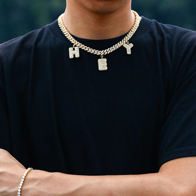 High Quality Hip Hop Necklace Custom DIY Letter Pendant 8mm Miami Cuban Chain Necklace Men Women Hop Hip Jewelry
High Quality Hip Hop Necklace Custom DIY Letter Pendant 8mm Miami Cuban Chain Necklace Men Women Hop Hip Jewelry