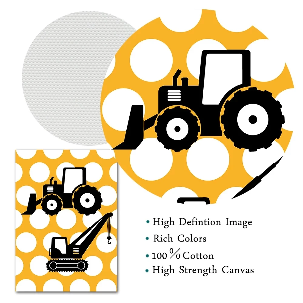 Bulldozer Excavator Canvas Art Poster Custom Name Paintings Nursery Wall Art Print Nordic Pictures Kids Room Home Decoration
Bulldozer Excavator Canvas Art Poster Custom Name Paintings Nursery Wall Art Print Nordic Pictures Kids Room Home Decoration