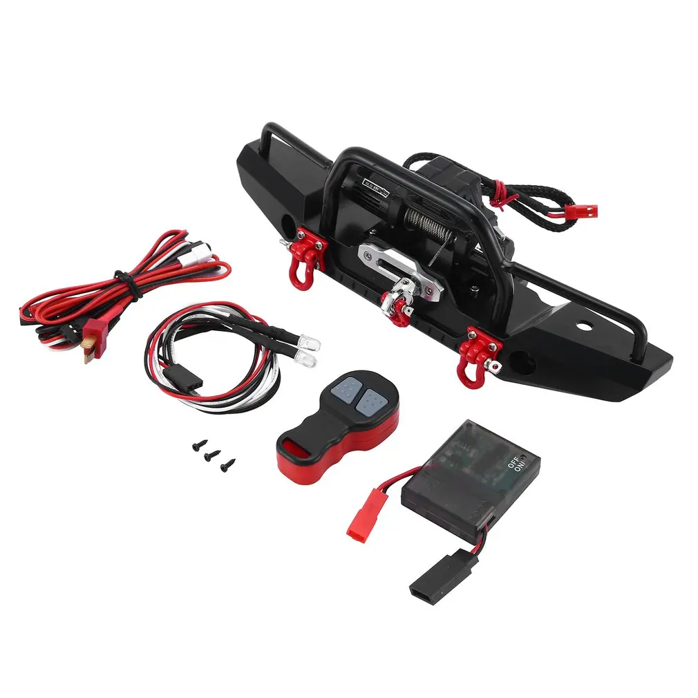 Universal Metal Front Bumper With Winch Remote Control With LED Light For TRX-4 Axial SCX10 Car Model Accessories
Universal Metal Front Bumper With Winch Remote Control With LED Light For TRX-4 Axial SCX10 Car Model Accessories
