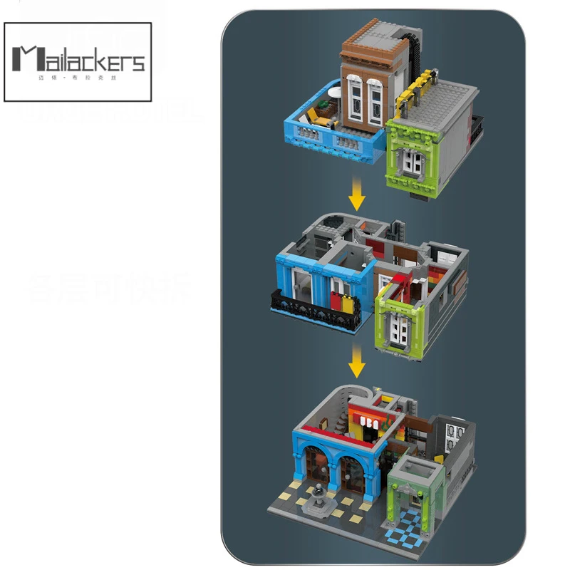 Mailackers City Buildings Corner Mall Hotel House Set Street View Building Block Architecture Shop Bricks Toys For Children Gift 
Mailackers City Buildings Corner Mall Hotel House Set Street View Building Block Architecture Shop Bricks Toys For Children Gift