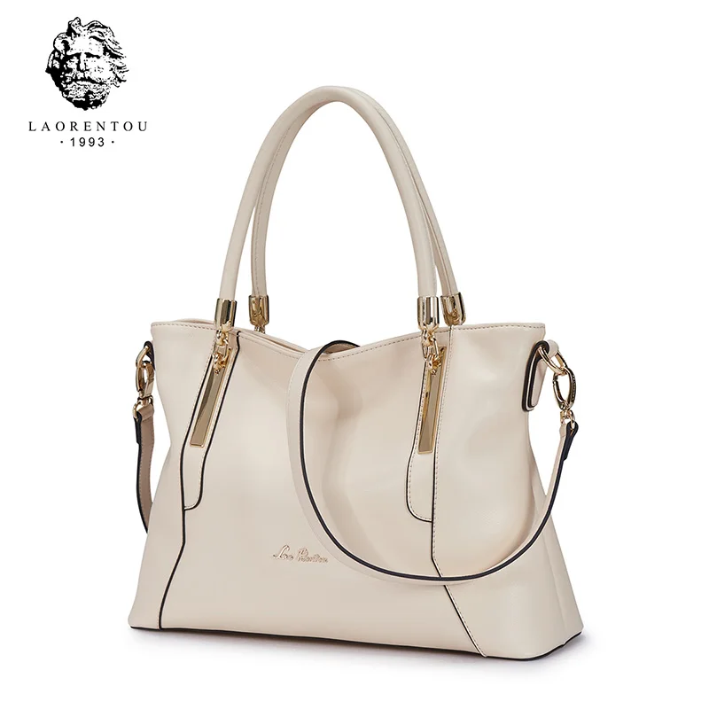 

LAORENTOU Cowhide Leather Handbags for Women Casual Lady Shoulder Bag Crossbody Bags Female Purse High Quality Totes 958J120L