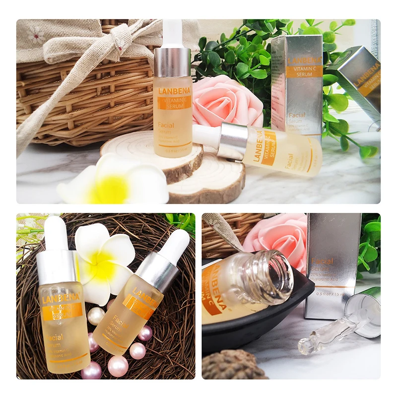 Vitamin C Whitening Serum Hyaluronic Acid Face Cream Snail Remover Freckle Speckle Fade Dark Spots Anti-Aging Skin Care LANBENA
Vitamin C Whitening Serum Hyaluronic Acid Face Cream Snail Remover Freckle Speckle Fade Dark Spots Anti-Aging Skin Care LANBENA