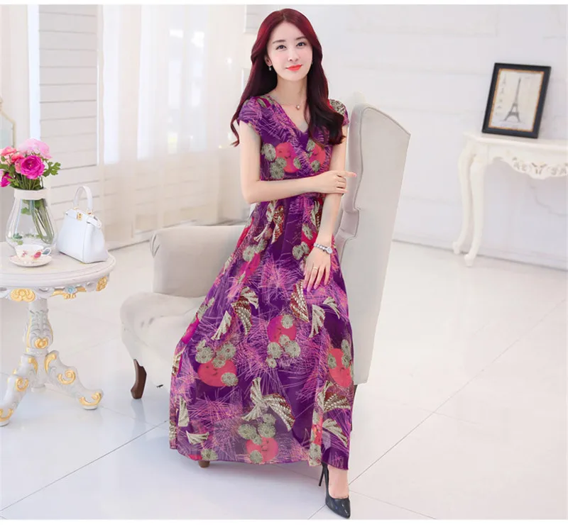 ete Robe 2020 Femme Floral Chiffon Vestido Longo Slim Summer Dresses Bohemian Casual Beach Dress Vestidos WXF027
ete Robe 2020 Femme Floral Chiffon Vestido Longo Slim Summer Dresses Bohemian Casual Beach Dress Vestidos WXF027