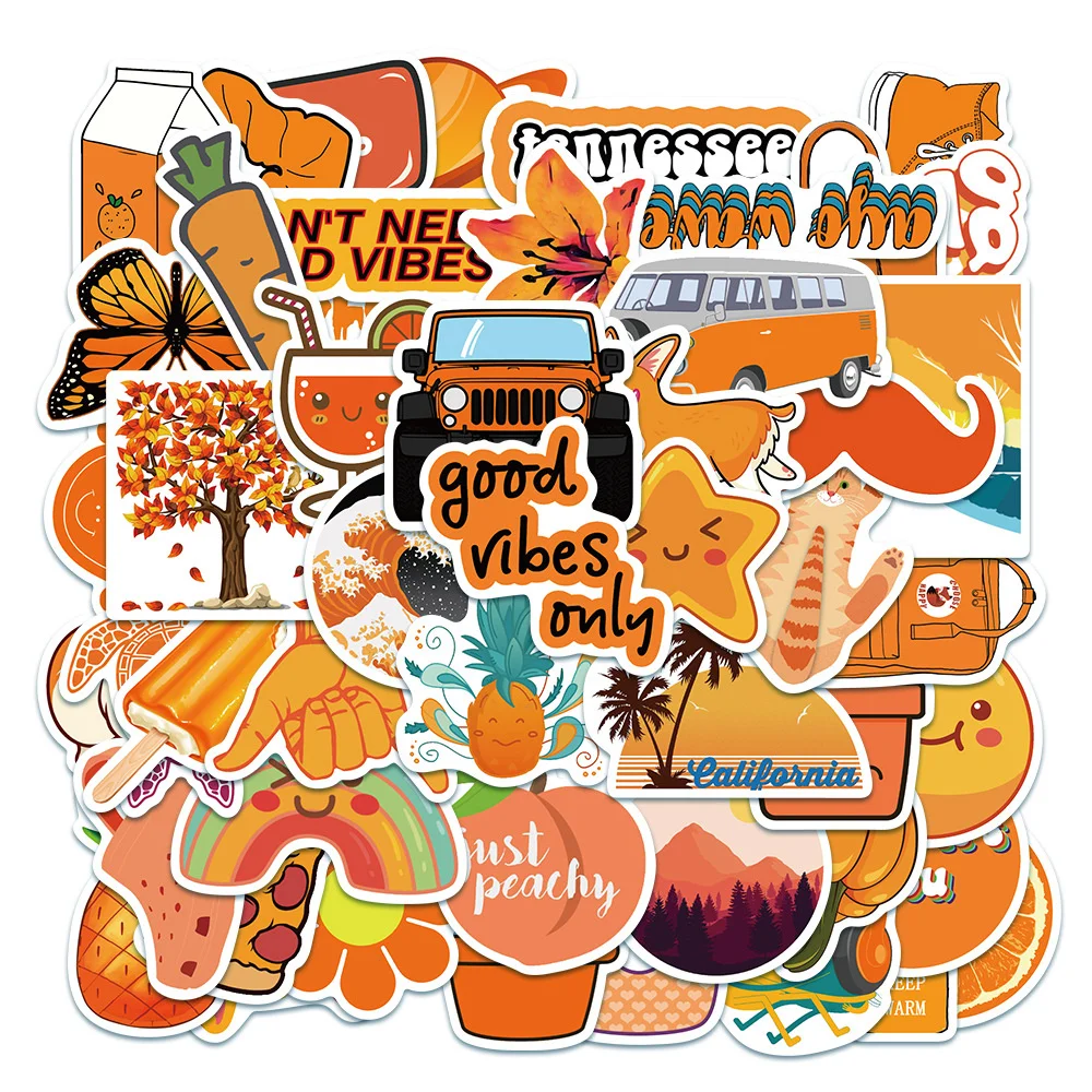 10/30/50PCS Orange Small Fresh Graffiti Stickers Luggage Trolley Case Notebook Water Cup Waterproof Stickers Wholesale
10/30/50PCS Orange Small Fresh Graffiti Stickers Luggage Trolley Case Notebook Water Cup Waterproof Stickers Wholesale