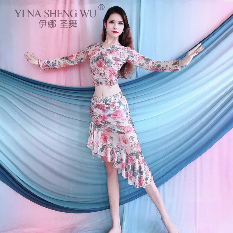 Oriental Practice Wear Performance Dancing Women Bellydance Belly Dance Practice Costume Set Floral Top Split Short Skirt Suit
Oriental Practice Wear Performance Dancing Women Bellydance Belly Dance Practice Costume Set Floral Top Split Short Skirt Suit