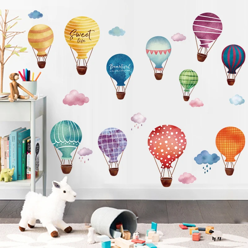 Colorful Hot Air Balloons Wall Stickers for Office Home Kids Room Bedroom Decoration Pvc Mural Art Decals Wallpaper Home Decor
Colorful Hot Air Balloons Wall Stickers for Office Home Kids Room Bedroom Decoration Pvc Mural Art Decals Wallpaper Home Decor