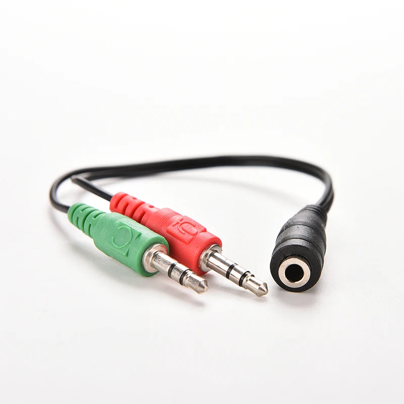 2pcs 3.5mm Female Jack to Dual Male Plug Audio Stereo Headset Mic Splitter Cables
2pcs 3.5mm Female Jack to Dual Male Plug Audio Stereo Headset Mic Splitter Cables