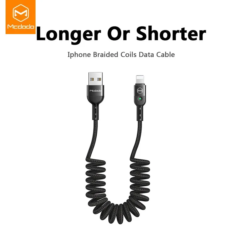 Mcdodo Spring Extension Fast Charging USB Cable For IPhone 11 12 XS MAX XR X 8 7 6 Plus Mobile Phone Charger LED USB Data Cord
Mcdodo Spring Extension Fast Charging USB Cable For IPhone 11 12 XS MAX XR X 8 7 6 Plus Mobile Phone Charger LED USB Data Cord