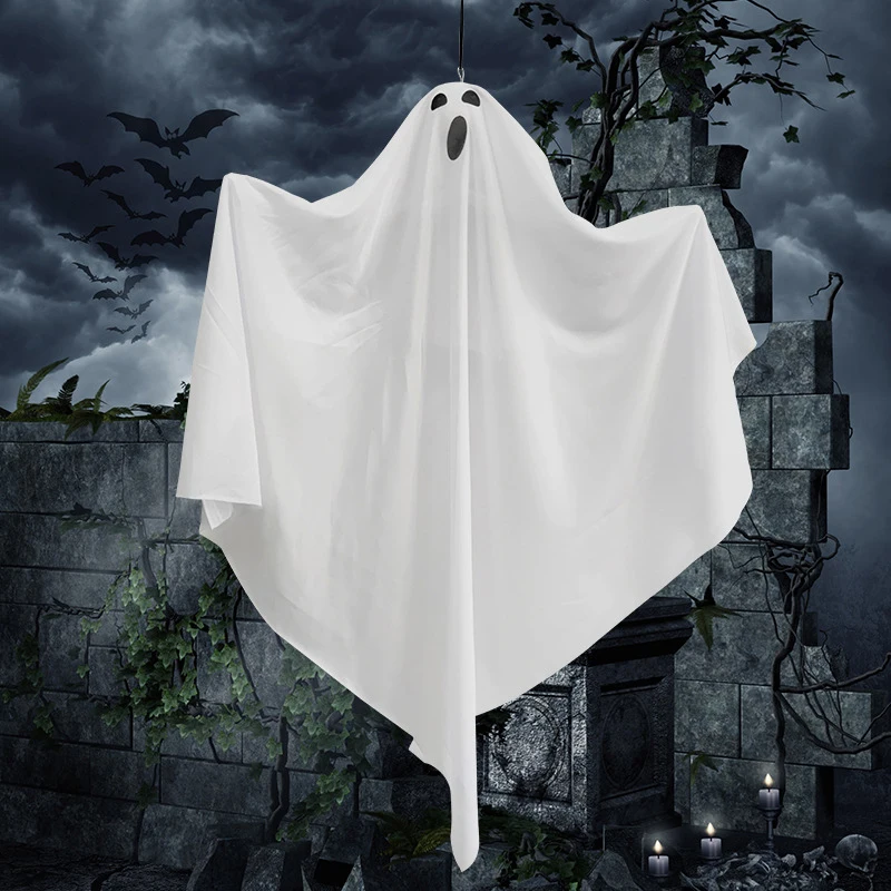 

Белый висячий призрак, креативный декоративный реквизит на Хэллоуин для украшения дома с привидениями, секретной комнаты, двора, детской ко...